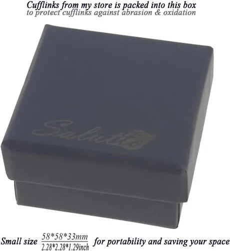 Miniatura 6 de Gemelosmancuernas de oro con el alfabeto con caja de regalo, para hombres