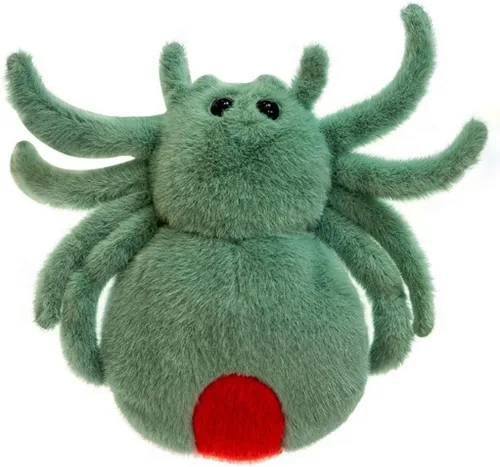 Miniatura 11 de Juguete de peluche de araña, suave peluche Kawaii de Halloween de 10 pulgadas, decoración de regalo para niños y adultos (negro)