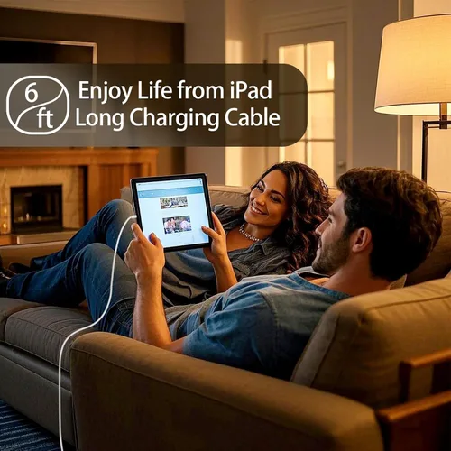 Miniatura 3 de Cargador para iPad de carga rápida, cable USB-C de 6 pies y bloque de cargador USB C de 20 W, paquete de 1 para Apple iPad A16 11th 10th, Pro 13