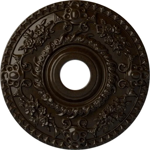 Miniatura 39 de Ekena Millwork CM18RORUS Medallón de techo de rosa, 18.0 in de diámetro exterior x 3.5 in de diámetro interior x 1.4 in de diámetro interior x 1.4