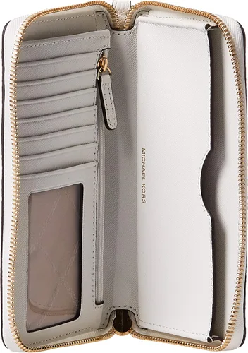 Miniatura 4 de Michael Kors Pebbled cuero Smartphone Wallet Wristlet - blanco óptico