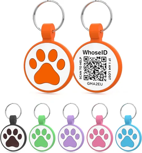 Miniatura 17 de Etiqueta para gatos con código QR, página de visualización de perfil en línea de mascotas, múltiples contactos de emergencia, silicona silenciosa