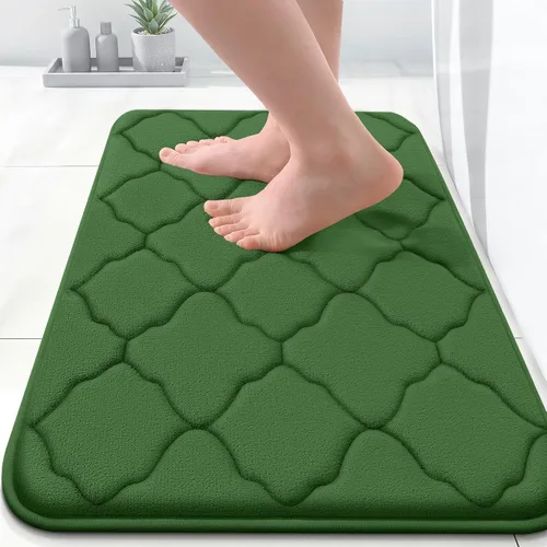 Miniatura 298 de OLANLY Alfombra de Baño de Espuma Viscoelástica de 24 x 16 pulgadas, Ultra Suave y Absorbente, Alfombras de Baño Antideslizantes, Cómodas, Lavables