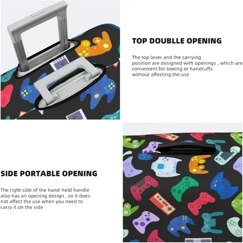 Miniatura 4 de DOINBEE Fundas para equipaje de videojuegos para niños, fundas para maleta, funda de equipaje con estampado elástico, protector de maleta, Juego