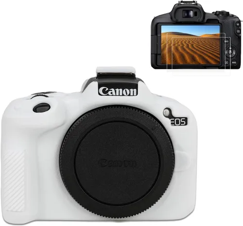 Miniatura 12 de Pocoukate Funda para cámara Canon EOS R50, funda protectora de silicona suave con protector de pantalla EOS R50 Accesorios para Canon EOS R50 Cámara