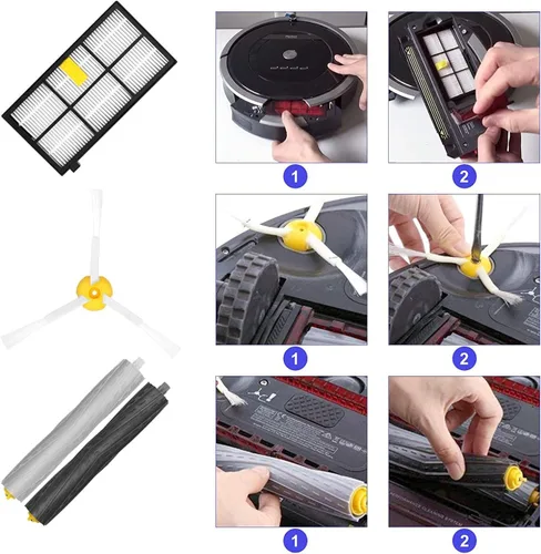 Miniatura 5 de Piezas de repuesto para irobot Roomba serie 800 y 900, kits de reposición para aspiradora Roomba 800 850 860 861 866 870 880 890 900 980 985