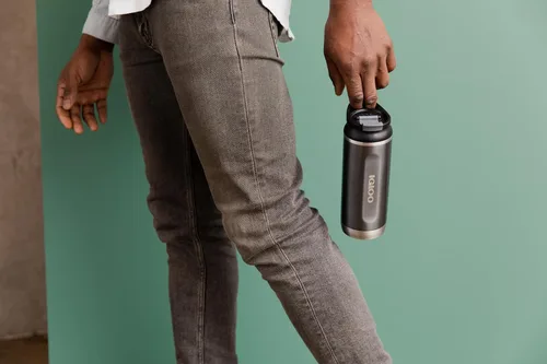 Miniatura 3 de Igloo Flip 'n' Sip Tumbler Stainless Steel Water Bottle Abeto de 20 onzas
