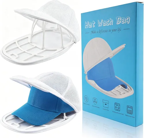 Eiito Jaula Lavadora de Sombreros Limpiador de Sombreros, Lavadora de Sombreros para gorras de béisbol para Lavadora o Lavavajillas, Marco Lavadora