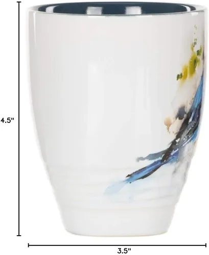 Miniatura 7 de Dean Crouser colección de taza de porcelana con diseño de acuarelas, bluebird