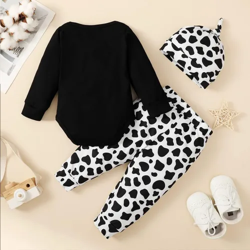 Miniatura 3 de Traje de primer cumpleaños para niño, traje de primer cumpleaños para bebé niño, disfraz de vaca sagrada con texto en inglés "I'm One