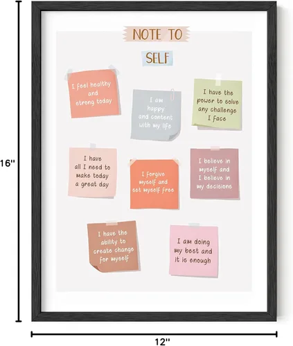 Miniatura 8 de HAUS AND HUES Carteles motivacionales para la oficina, citas inspiradoras, arte de pared, regalos de consejero, afirmaciones de amor propio, aula