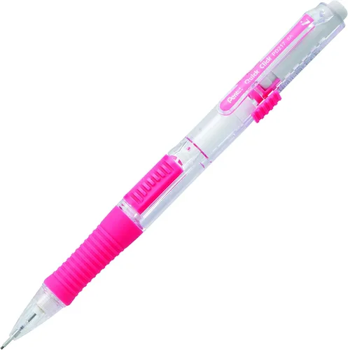 Miniatura 4 de Lápiz mecánico Pentel QUICK CLICK (0.7mm), cañón rosa, caja de 12 lápices (PD217P)