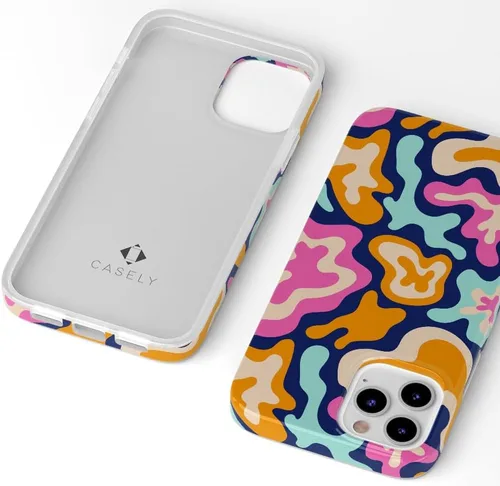 Miniatura 5 de Casely Funda para iPhone 11 Pro Max Color Splash de medianoche Retro abstracto Diseño clásico ultra delgado