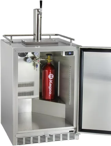 Miniatura 7 de Kegco 3PB5-RED 5 lb. Tanque de aluminio de Co2 con acabado epoxi rojo eléctrico