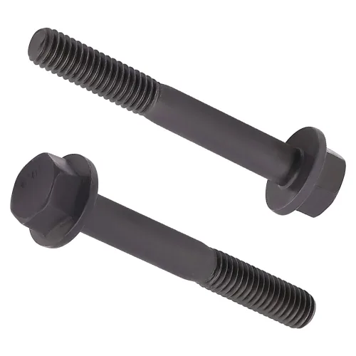 Miniatura 8 de M12-1.75 x 50 mm (6 piezas) Tornillos de perno hexagonal con brida acabado negro óxido, grado 10.9 acero de aleación, perno de cabeza de arandela