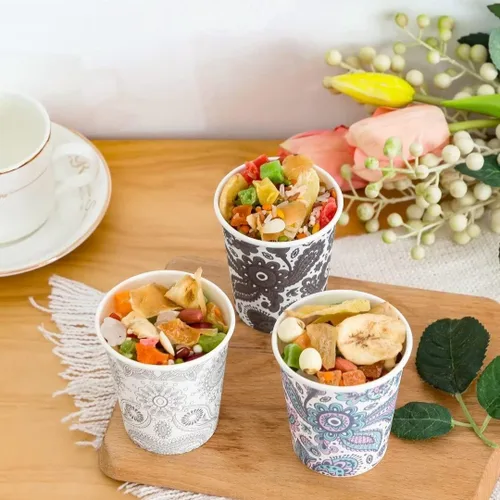 Miniatura 5 de Clawsoff [Paquete de 300] Tazas de papel mini de 5 oz, tazas pequeñas de enjuague bucal de 5 oz, tazas desechables de baño, tazas de papel para café