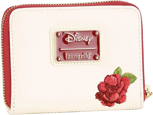 Miniatura 2 de Loungefly Disney Belle Flowers - Mini cartera con cremallera de piel sintética, Multi, Cartera con cremallera
