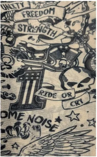 Miniatura 2 de Harley-Davidson Enredadera De Manga Larga Del Tatuaje De Malla Del Escudo Y Barra Del Bebé - Negro