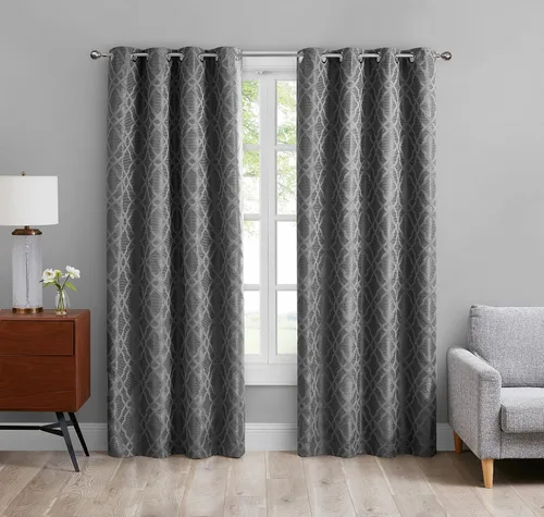 Miniatura 4 de SARO LIFESTYLE Cortinas opacas con estampado moderno (juego de 2), champán, 52 x 108 pulgadas (C122.CH52108)