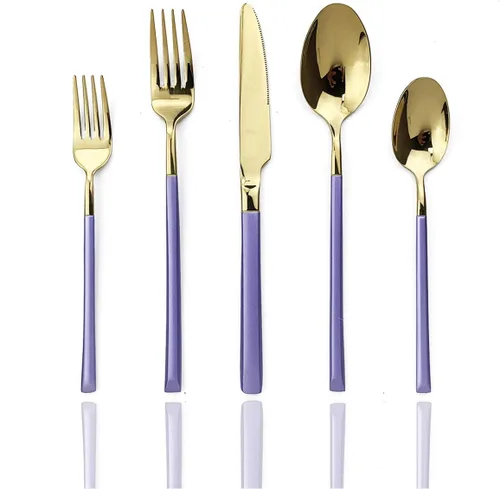 Miniatura 16 de JASHII Juego de cubiertos de 20 piezas de cubiertos de acero inoxidable 18/10 para 4, regalo resistente, cuchillo pulido espejo, tenedor, cuchara