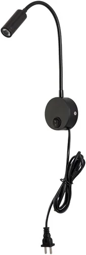 Miniatura 6 de Lámpara de lectura de pared, apliques de luz LED, 3 W, blanco cálido, 3000 K, enchufe para lectura de libros (2 unidades, cable de 3000 K)