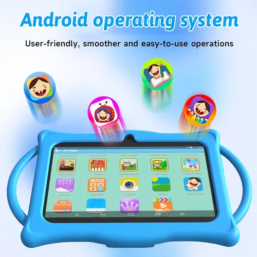 Miniatura 5 de Tablet Android Kids de 7 pulgadas, Tablets para Niños, 4 GB de RAM 32 GB ROM Quad Core Tablet para niños pequeños con funda a prueba de golpes