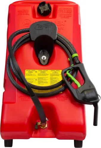 Miniatura 10 de Scepter Duramax Flo 'N Go Carrito de Gas de 14 Galones, Tanque de Combustible Portátil de 53 Litros y Bomba de Transferencia de Combustible con Rojo