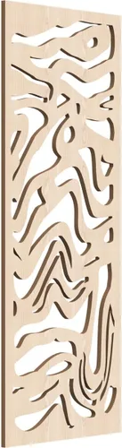 Miniatura 124 de 9 3/8"W x 24 3/8"H x 1/4"T Northfield Decorativos Paneles de Pared de Madera Calado, Abedul