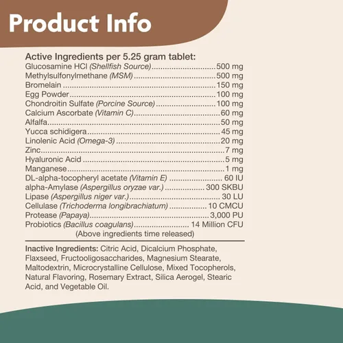 Miniatura 5 de NaturVet Senior Wellness Hip & Joint Advanced Plus Omegas Ayuda a apoyar la salud de la cadera y la función articular de tu mascota Apoya
