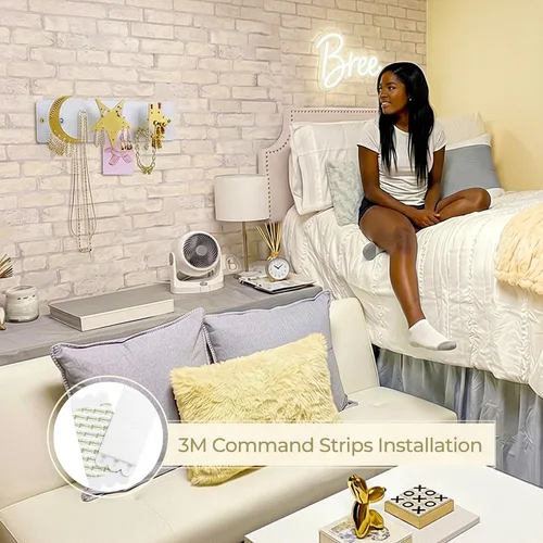 Miniatura 4 de Organizador magnético de joyas montado en la pared Almacenamiento de joyas colgantes Soporte de joyería Preppy Soluciones de almacenamiento