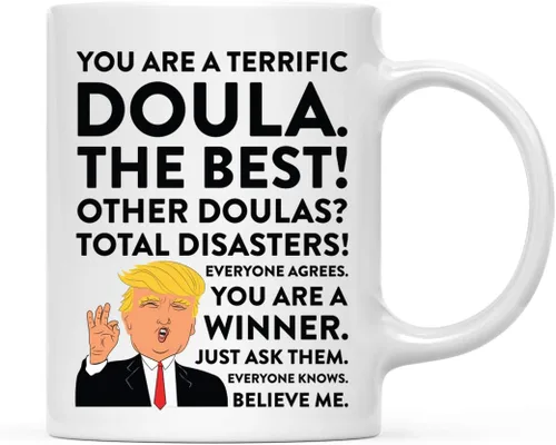 Miniatura 28 de Andaz Press Round 11 oz taza de té de cerámica para café divertido presidente Donald Trump regalo de Navidad, You are a Terrific Aquatic Biologist