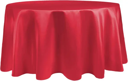 Miniatura 12 de Ultimate Textile Mantel redondo de satén nupcial de 60 pulgadas, se adapta a mesas de menos de 60 pulgadas de diámetro, berenjena morado berenjena
