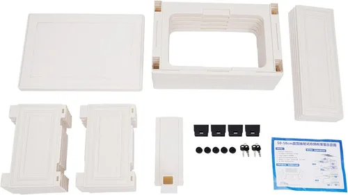 Miniatura 7 de Cómoda de plástico con 6 cajones, armario de almacenamiento multifuncional con cerradura, organizador de llaves de ropa para dormitorio, sala