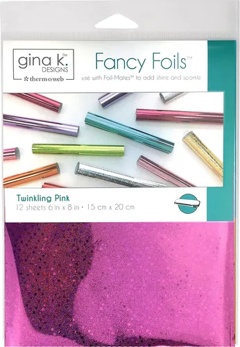 Gina K Designs GINA K Fancy FOIL6X8 TWKLG, US: talla única, rosa parpadeante holográfico Holográfico rosa centelleante