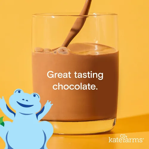 Miniatura 3 de KATE FARMS - Batido de nutrición pediátrica orgánica de chocolate alto en calorías 1.2, 12g de proteína, 27 vitaminas y minerales, reemplazo