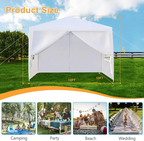 Miniatura 6 de Toldo de Gazebo para Exteriores, Carpa para Fiestas de Boda, Tienda de Refugio para Campamento, Refugio Instantáneo Comercial, Tienda Impermeable