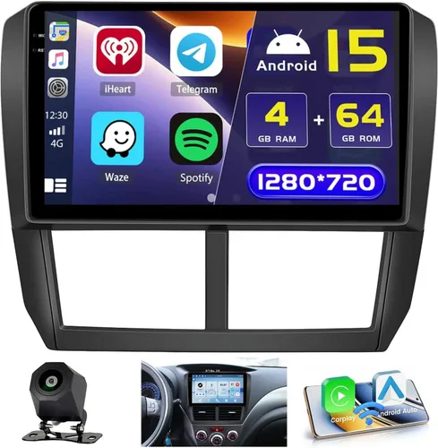 Miniatura 12 de 4G+64G Android 15 Estéreo de coche para Subaru Forester Impreza WRX STI 2008 2009 2010 2011 2012, 9 pulgadas Incell pantalla táctil Radio coche
