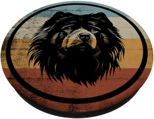 Miniatura 2 de PopSockets de perro de diseño retro vintage Chow Chow PopSockets intercambiables PopGrip