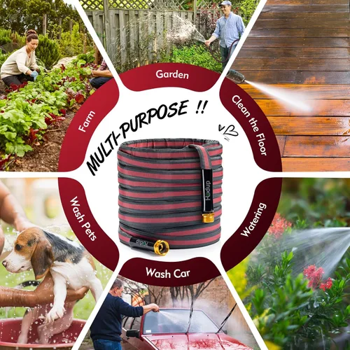 Miniatura 6 de Manguera de jardín flexible y ligera – Manguera no expandible mejorada 2026 con núcleo de látex, diseño resistente y sin torceduras para alta