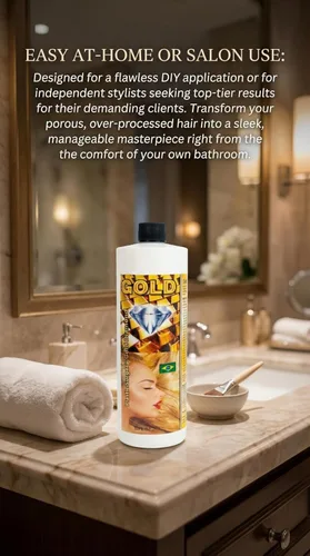 Miniatura 3 de KERA FRUIT Cirugia Capilar Gold Diamond Keratin Treatment 16oz Incluye champú, fórmula dorada