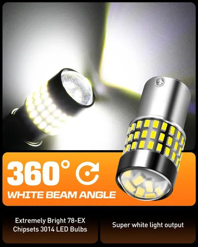 Miniatura 20 de 1156 Bombillas LED Ámbar Amarilla Luz de Señal de Giro 400% de Brillo 1141 1003 7506 Bombillas LED P21W Usadas para Luces Intermitentes Luz Trasera