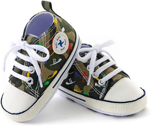 Miniatura 88 de Zapatos deportivos de lona de lona para bebés y niñas, suela antideslizante suave, suela antideslizante