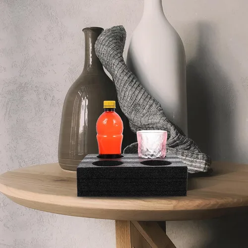 Miniatura 9 de Cabilock Herramientas portátiles de embalaje de bebidas 2 paquetes de bandejas portavasos, organizador de viaje para tazas de diseño de bandeja