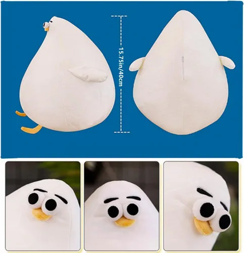 Miniatura 6 de NatureMan Lindos juguetes de peluche de pollo gordo de gaviota, divertida almohada de pollo de dibujos animados, regalo creativo para niños y niñas