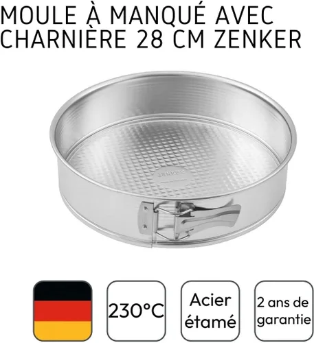 Miniatura 4 de Zenker 6804 Molde para tartas con 1 base de 11.0 in