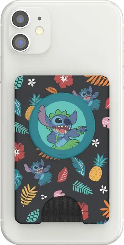 Miniatura 5 de Cartera para teléfono PopSockets con soporte expandible, tarjetero, Disney - Patrón Aloha de Stitch Stitch Aloha