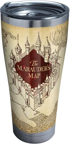 Miniatura 13 de Vaso térmico Tervis. Vaso de «El Mapa del Merodeador» de Harry Potter, vaso térmico con tapa marrón, Transparente Claro