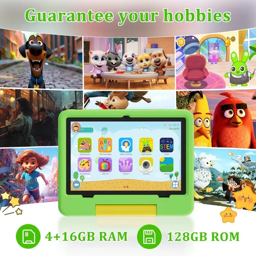 Miniatura 3 de PEICHENG Tableta para Niños con Estuche Protector EVA, Tableta para Niños Android 15.0 PC 10.1 Pulgadas RAM 20GB (4+16Expand) + ROM 128GB IPS 800 *