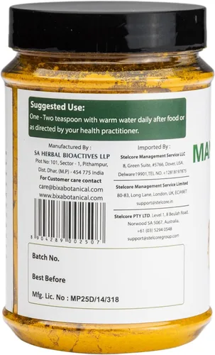 Miniatura 5 de bixa BOTANICAL Polvo de raíz de jengibre y mango Curcuma Amada Ambehaldi - Suplemento de hierbas ayurvédicas 7 onzas Sin gluten, sin OMG