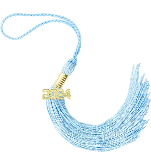 Miniatura 509 de Borla de graduación Aqua 2022, todos los colores escolares disponibles, fabricada en Estados Unidos